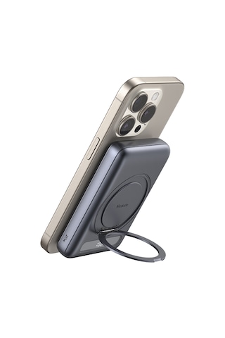 Mcdodo Mc-8371 10000mah - 20w Dahili 360 Halka Standlı Metal Ultra İnce Manyetik Powerbank siyah
