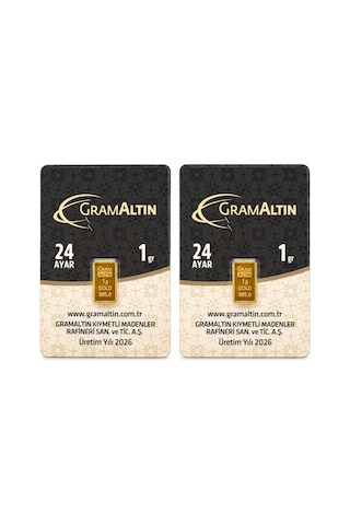 AgaKulche İAR 2 Gram (995) 24 Ayar Külçe Altın 2 Adet