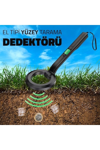 Upway El Tipi Hassas Metal Tarama Dedektörü 360 Derece Tarama Sesli Ve Titreşimli Uyarı