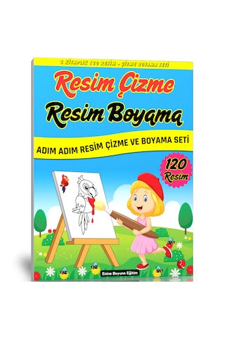 Resim Çizme Ve Resim Boyama Kitap Seti 2 Kitap 120 Resim
