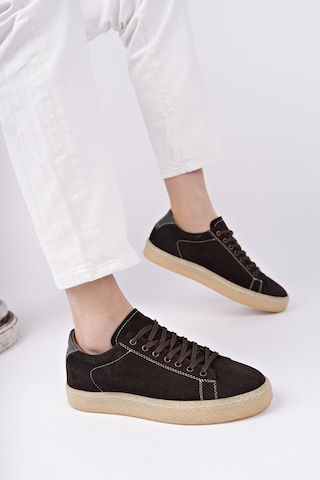 Muggo Midway Bağcıklı Hakiki Deri Erkek Günlük Sneaker Spor Ayakkabı Kahverengi