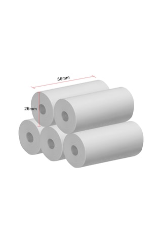 Lemestar 5 Adet Termal Yazıcı Kağıdı - Suya, Yağa Ve Sürtünmeye Dayanıklı - Çocuklar İçin Anında Yazıcı Kamera Aksesuarı Çok Renkli