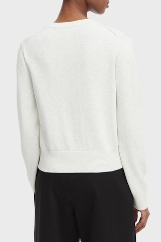 Calvin Klein % 100 Pamuk Logo Monogramlı Sweat Lv047g322gp74 Bayan Sweat Lv047g322g P74 Açık Gri Melanj