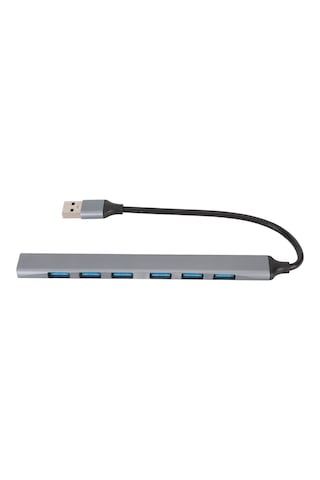 Xindoker Usb Hub 7 Portlu 1xusb 3.0 + 6xusb 2.0 - 5gbps Hızlı Veri Transferi, Alüminyum Gövde, Taşınabilir, Plug&play Ads-303a