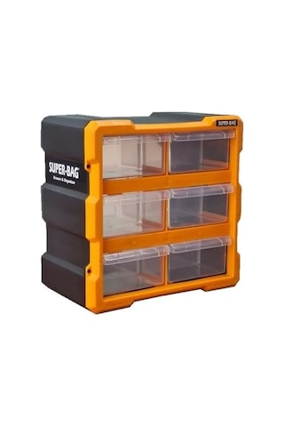Superbag Küçük Monoblok Çekmece 6lı Açık Gri