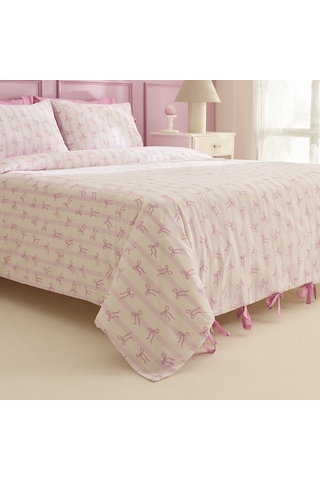 Karaca Home Ribelle %100 Pamuk Tek Kişilik Nevresim Takımı Pembe Pembe