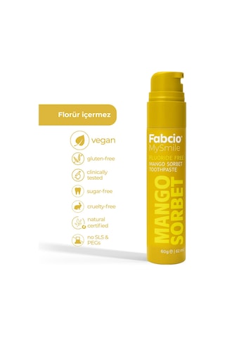 Fabcio Mysmile Florürsüz Diş Macunu Mango Sorbe Ferahlığı Tam Koruma