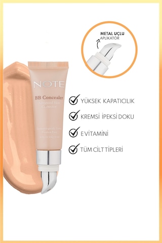 Cosmetics Bb Concealer Spf 15 Yoğun Kapatıcı Metal Başlıklı Göz Altı Kapatıcısı - 01 Açık Çok Renkli