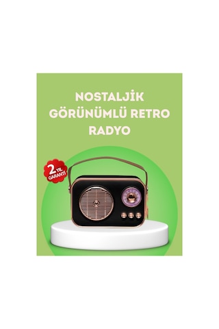 Nostaljik Retro Radyo Bluetooth Usb Ve Fm Özellikli Şık Tasarım - Hs08376368-5400 Renkli