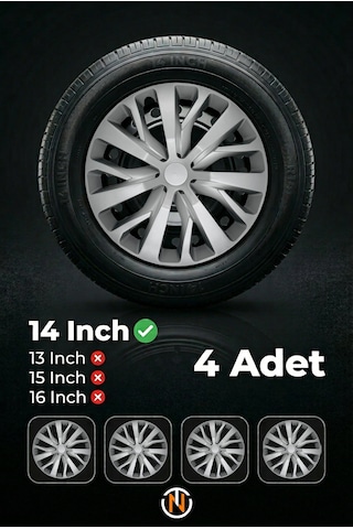 Ford Fiesta 14 İnç Jant Kapağı Takım Gri G114