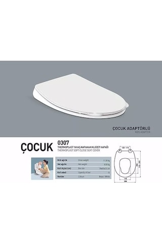İdevit Afacan Çocuk Klozeti İcin Pp Klozet Kapak