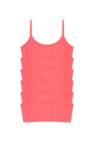 Armoris Özel Seri Kız Çocuk Pembe Yarım Atlet 6'lı Paket Yumuşak Likralı Renkli