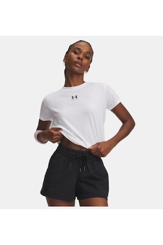 Under Armour Rival Core Short Sleeve Kadın T-shirt-32777 Beyaz