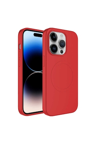 Apple Uyumlu iPhone 13 Pro Max Magsafe Wireless Şarj Özellikli Pastel Renk Silikon Fzd Plas Kılıf k