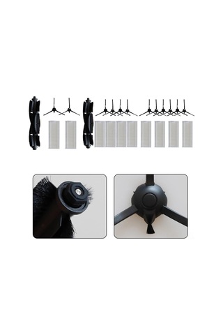 Padalink Sweeva 6000 6500 Süpürge İçin Ana Fırça, Yan Fırça Ve Filtre C - Temizlik Gücü Artırıcı, Kolay Değiştirilebilir Bakım Parçaları