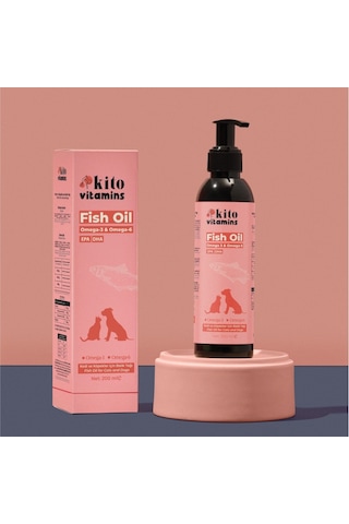 Kito Premium Kedi ve Köpekler İçin Omega 3 & 6 İçerikli Balık Yağı 200 ML