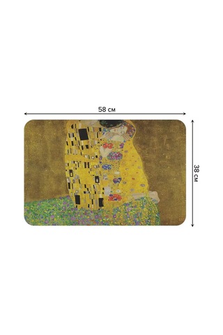 Joyarty Dikdörtgen Gustav Klimt Öpücük Bulaşık Kurutma Paspası 241485798 Açık Kahverengi