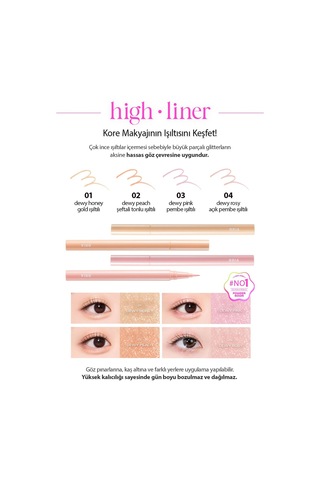 Bbia Parlak Işıltılı Kalem Highligter Bbıa Last Glitter Highliner 02 Dewy Peach