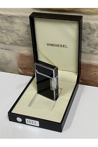 Vindiesel Marka Siyah Gri Renk Gazlı Model Kişiye Özel Çakmak