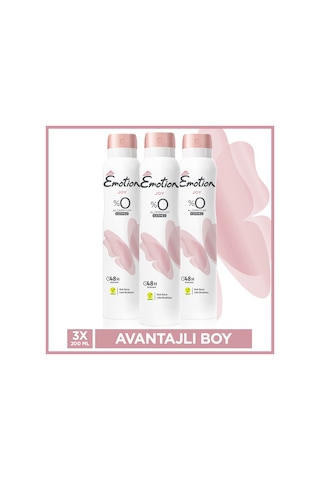Emotion Joy Kadın Sprey Deodorant 3 x 200 ML