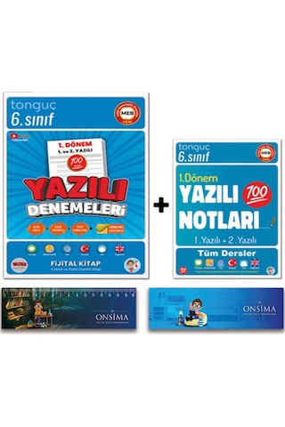 Tonguç Akademi 6. Sınıf 1. Dönem Yazılı Notları - 1. Dönem Yazılı Denemeleri Set - Süper İkili 2 Kitap Tonguç Akademi 6. Sınıf 1. Dönem Yazılı Notları - 1. Dönem Yazılı Denemeleri Set - Süper İkili 2 Kitap