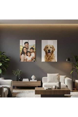 Premium Kişiye Özel 2 Adet Metal Poster Tablo Full Hd Kalite Baskı 30x40 Cm Çok Renkli