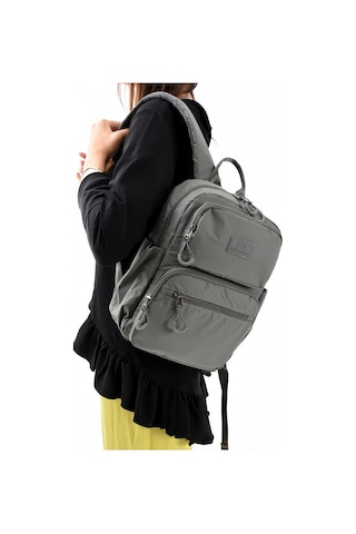 Baginn Unisex Sırt Çantası Paraşüt Kumaş Hafif Çok Cepli Yağmur İtici Kumaş 34 24 Cm 571 Collection Gri