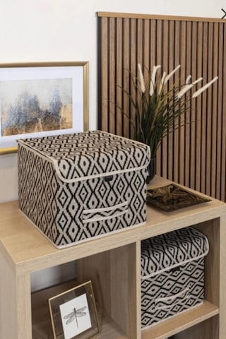 Bohe Çok Amaçlı Raf Düzenleyici Dekoratif Kutu Dolap Organizer Baza Altı Hurç 30 X 30 X 30