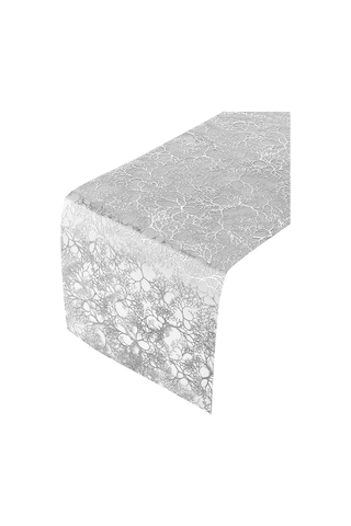 Branches Tasarımı Masa Koşulları Lüks Düğün Ve Yemek İçin 30,48 Cm X 274,32 Cm 3 Parça Parlak Gümüş Acı Kahverengi