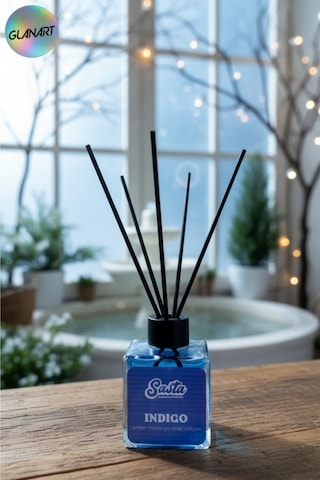 Sasta 100 Ml Saten Çubuklu Bambu Ortam Kokusu Kış Bahçesi İndigo Deniz Esintisi