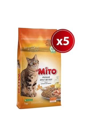 Mito Tavuklu Yetişkin Kedi Maması 5 x 1 KG