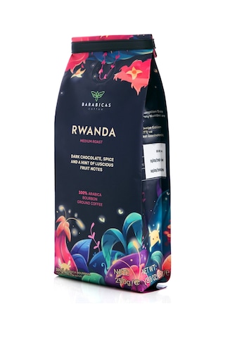 Barabicas Rwanda 100% Arabica Bourbon Medium Roast Öğütülmüş Kahve 250 G