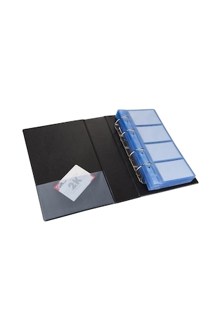 Biala Mekanizmalı 4 Sıralı 400 Kart Kapasiteli Kartvizitlik 16.5x Siyah