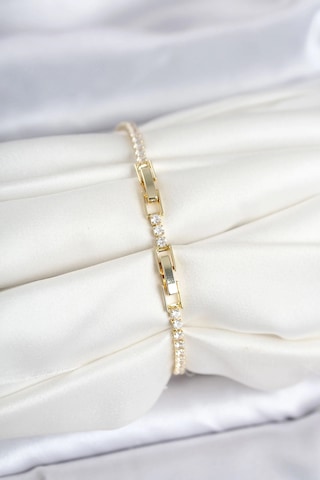 Pirinç Gold Renk Zirkon Taşlı Swan Model Su Yolu Kadın Bileklik Çok Renkli