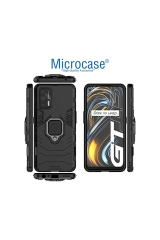 Microcase Realme Gt 5G Batman Yüzüklü Armor Kilif - Siyah 538236247
