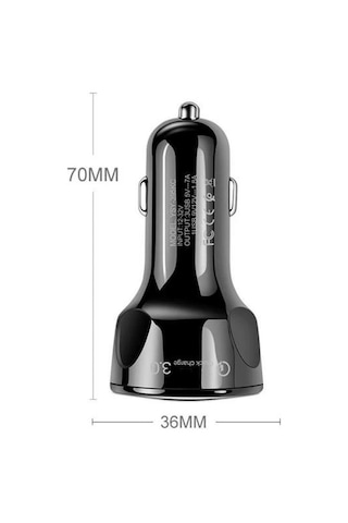 Cj 55w 3 Port Usb Araç İçin Telefon Şarj Cihazı 3 Girişli Çakmaklık Adaptör-31a Pd 20w Qc 30