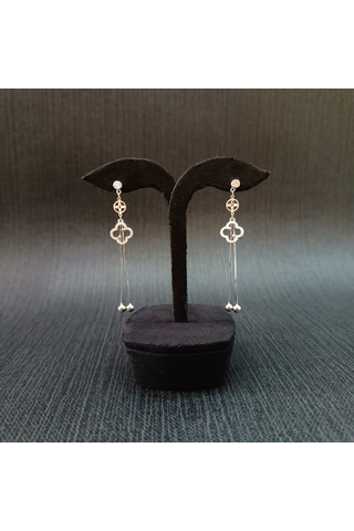 925 Ayar Sallantılı Tasarımlı Kadın Gümüş Küpe -sade Ve Şık Gümüş