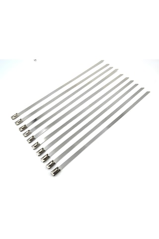 10 Adet 4,6mm 37cm Paslanmaz Çelik Kablo Bağı 10 Adet
