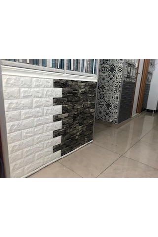 Nw60 Gri Taş Desen Kendinden Yapışkanlı Duvar Paneli (516129797)