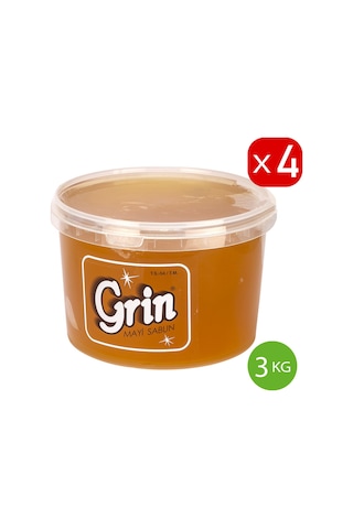 Grin Ekolojik Jel Arap Sabunu Ayçiçek Yağlı Macun Formunda Sabun 4 x 3 KG