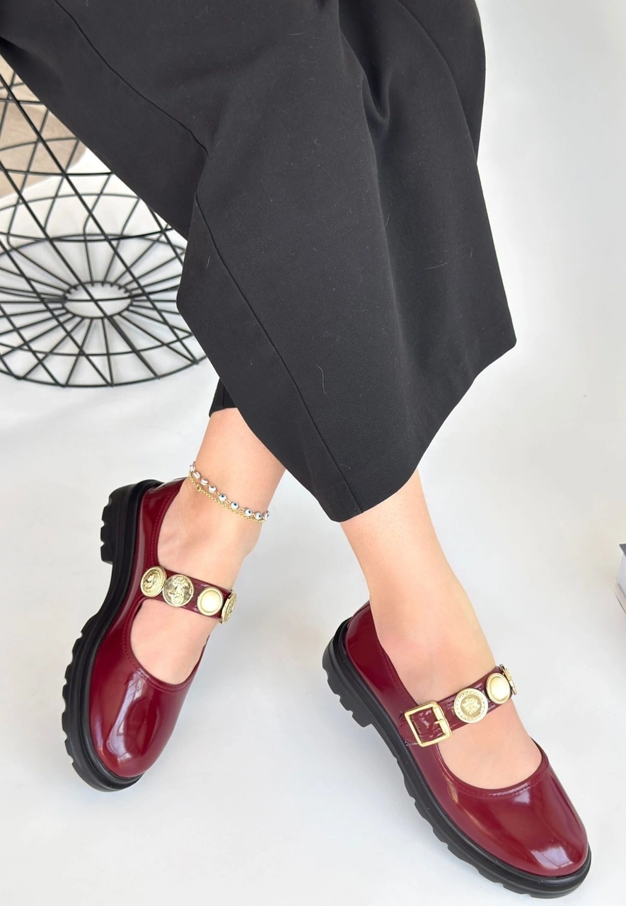 Sepet365 Okira Bordo Rugan Oxford Ayakkabı Çok Renkli