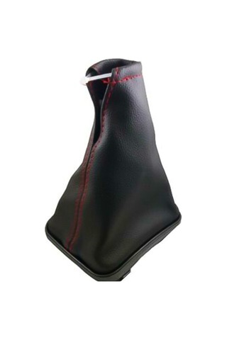 Linea Kırmızı Deri Vites Topuzu Vites Körüğü Takım Siyah