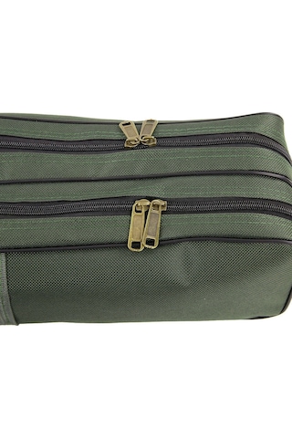 Jeehugo Askeri Yeşil 100cm Olta Çantası, 2 Bölmeli Su Geçirmez 420d Oxford Kumaş Olta Taşıma Çantası