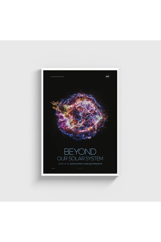 Nasa Beyond Our Solar System V2 Tablo Çerçeveli Poster Duvar Dekorasyonu Beyaz Çerçeveli Tablo Beyaz Çerçeveli Tablo Dn11d135beyaz