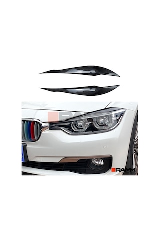 Bmw F30 Far Kaşı Sağ + Sol - Parlak Karbon