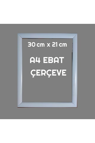 SarPuzzle Beyaz A4 Çerçeve 21x30cm Ebat İçin 2 Adet