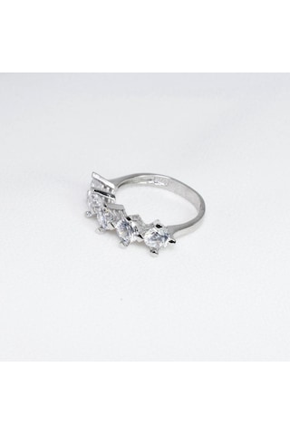 Brezza Lusso Jewelry Gümüş Zirkon Beştaş Bayan Yüzük