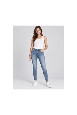 Nova Earth Art Unisex Açık Mavi Dar Paça Hafif Yırtık Detaylı Kot Middle Blue 30 Açık Mavi
