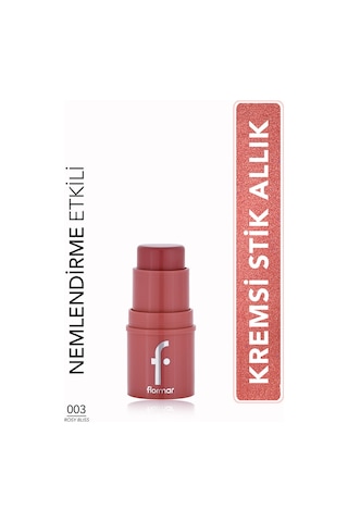 Flormar To Go Işıltılı & Doğal Bitişli Yoğunluğu Ayarlanabilir Kremsi Stick Allık 003 Rosy Bliss