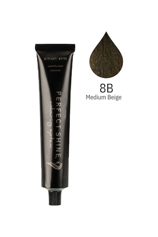 Perfect Shine Permanent Profesyonel Saç Boyası 100 ML Soğuk Açık Kumral/orta Bej Beıge-8b